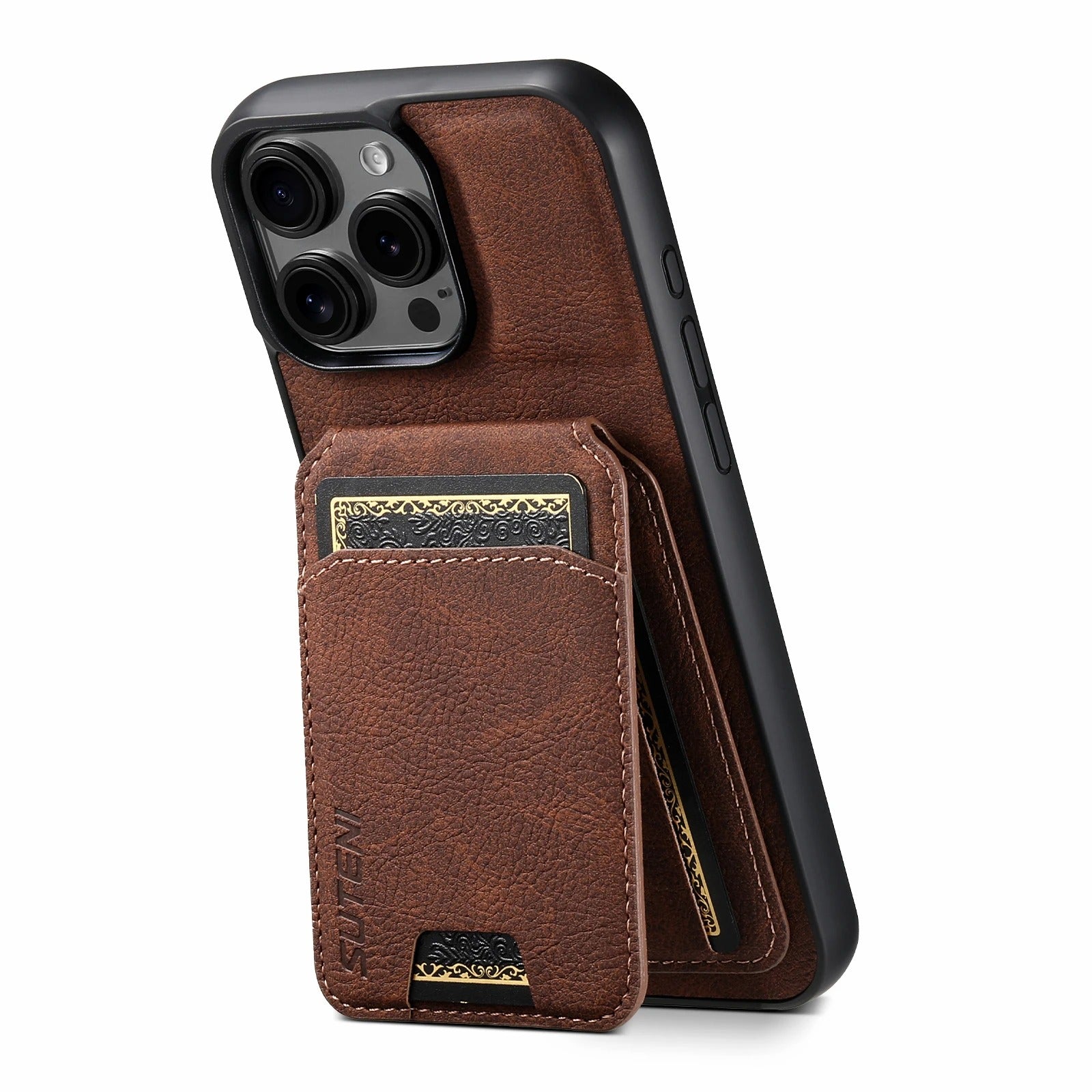 Luxury iPhone Case — Leather Magnetic Wallet Cover with Card Holder Pocket, Non-Slip Anti-Scratch Protection & Slim Business Design