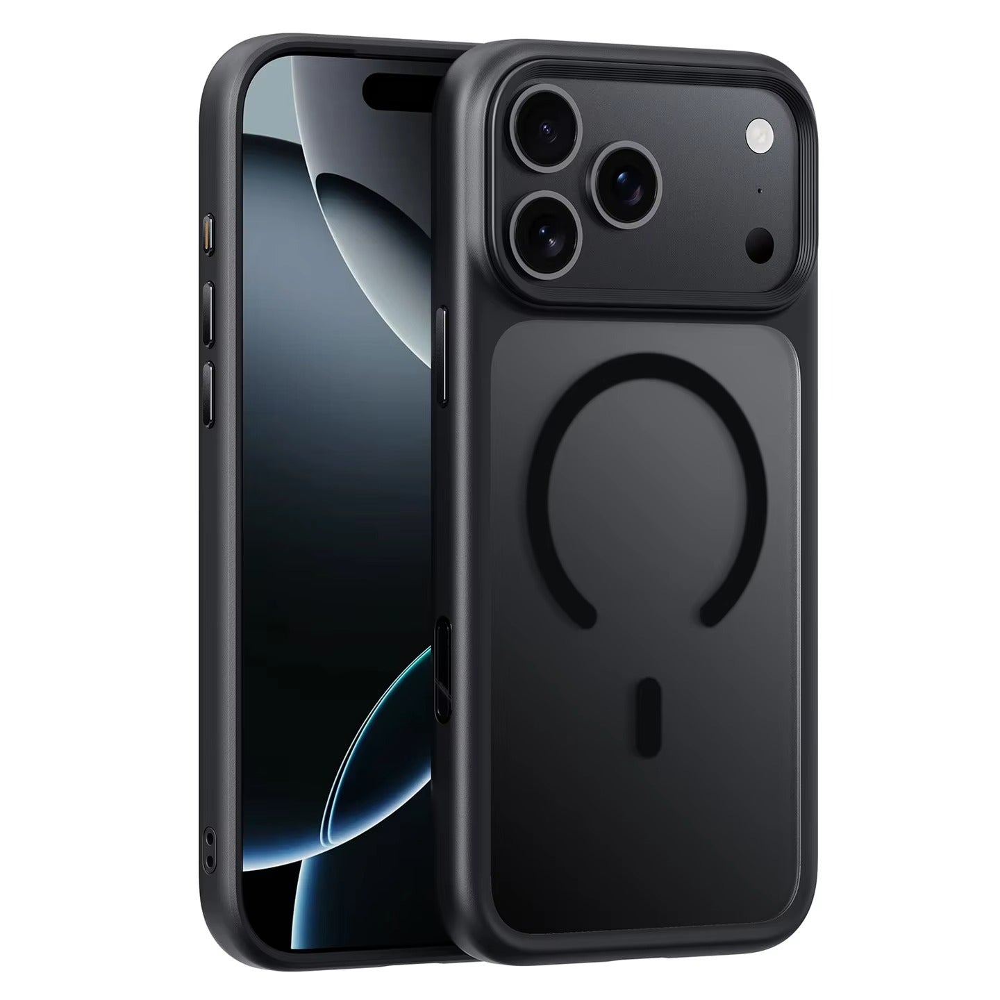 Luxury iPhone Case — MagSafe Magnetic TPU+PC Shockproof Cover with Camera Button and Anti-Fingerprint Matte Finish