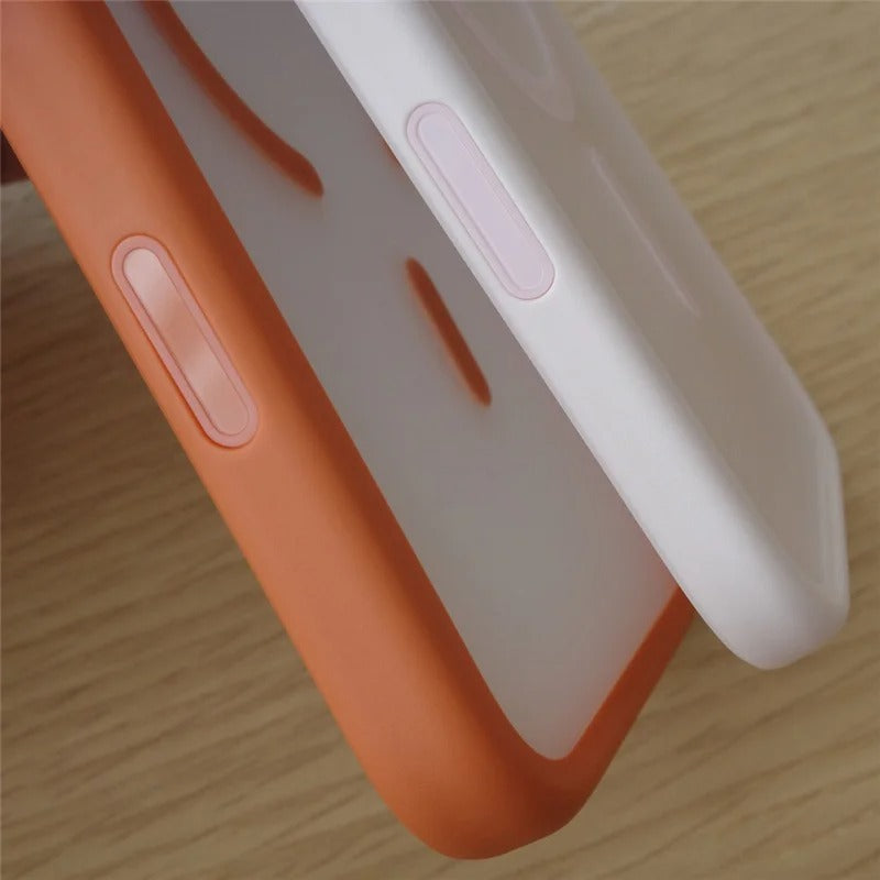 Luxury iPhone Case — MagSafe Magnetic TPU+PC Shockproof Cover with Camera Button and Anti-Fingerprint Matte Finish