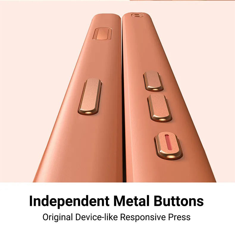 Luxury iPhone Case — MagSafe Transparent Soft Cover with Metal Buttons, Skin-Feel Matte Design, Shockproof Anti-Fingerprint Non-Slip Protection