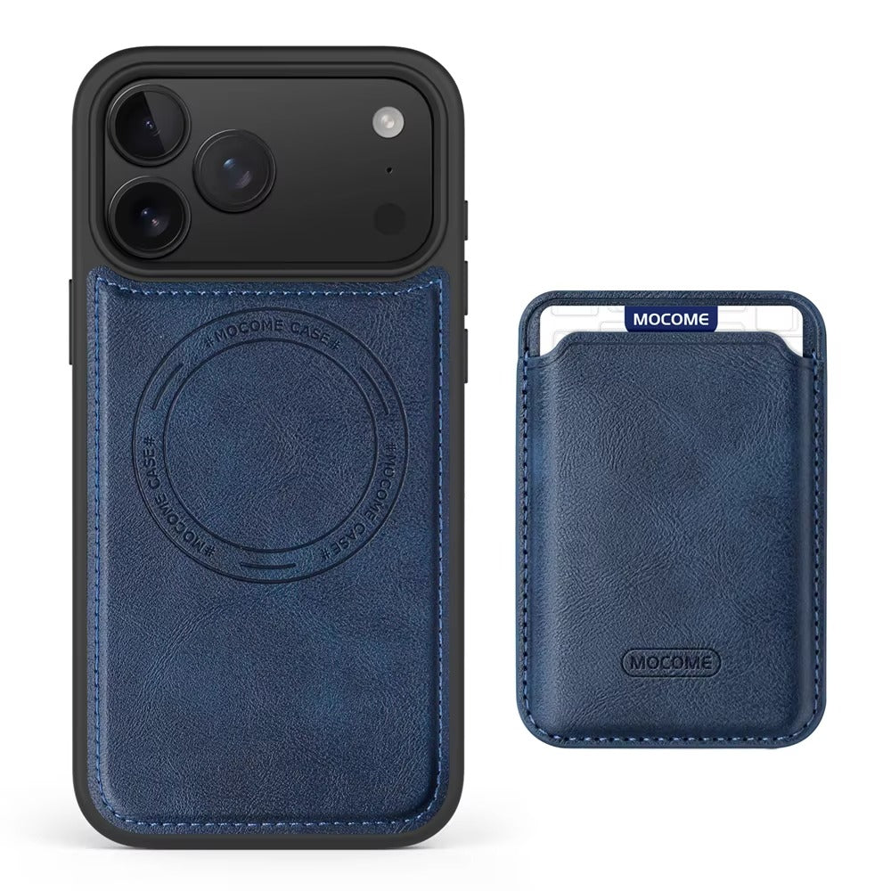 Luxury iPhone Case — Magnetic 2-in-1 Leather Card-Holder Cover with Shockproof Dual-Layer Protection, Anti-Fingerprint Non-Slip Design & Wireless-Charging Support