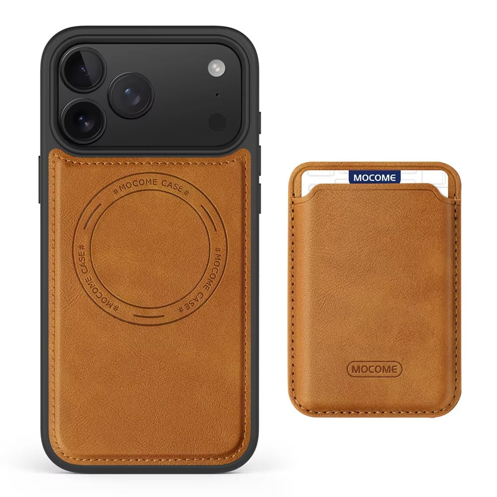 Luxury iPhone Case — Magnetic 2-in-1 Leather Card-Holder Cover with Shockproof Dual-Layer Protection, Anti-Fingerprint Non-Slip Design & Wireless-Charging Support