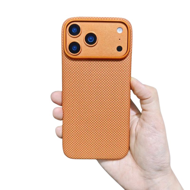 Luxury iPhone Case — Magnetic Carbon Aramid Fiber Cover with Kevlar Build, Shockproof Protective Design and Full-Body Mobile Protection