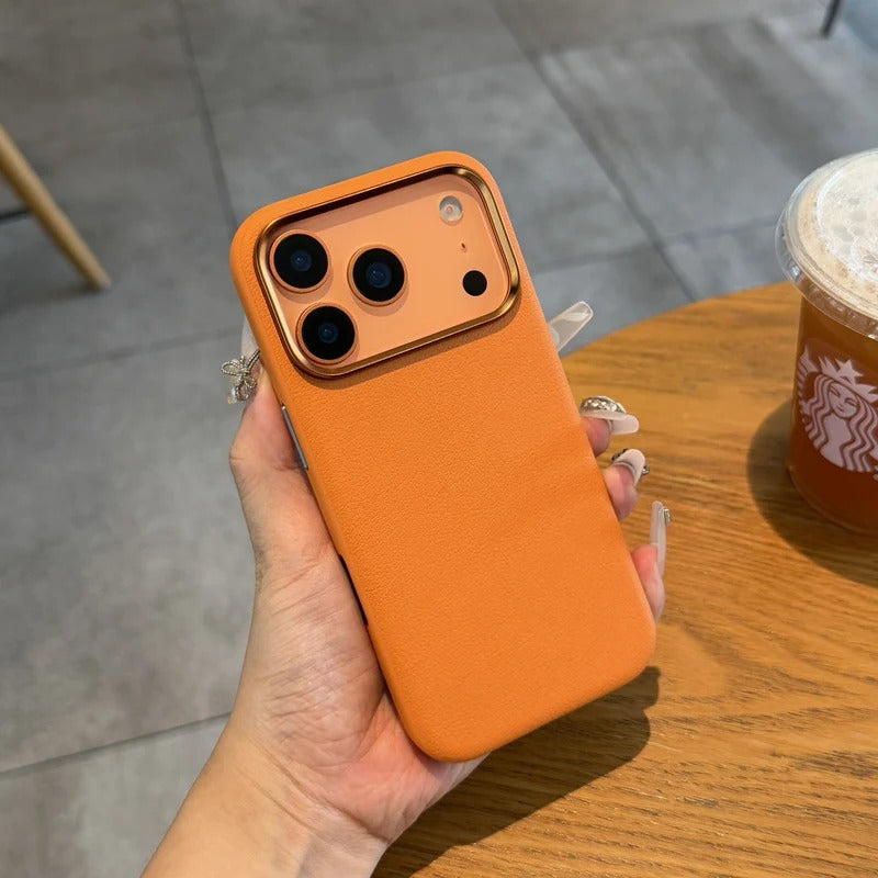 Luxury iPhone Case — Magnetic, Shockproof Leather Cover with MagSafe Wireless Charging Support and Integrated Camera Control Button