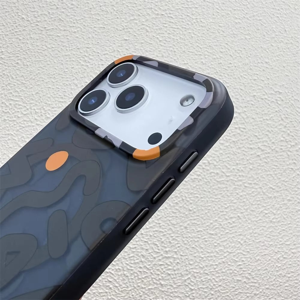 Luxury iPhone Case — Magnetic, Shockproof Matte Silicone Back Cover with Graffiti Art Design, MagSafe Wireless Charging Support and Camera Protection