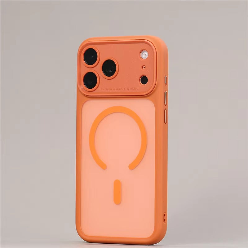 Luxury iPhone Case — Magnetic, Shockproof, Anti-Fingerprint, Anti-Scratch, Dustproof Matte Anti-Glare Transparent Half-Wrapped Cover with Disassembly Lens Protection