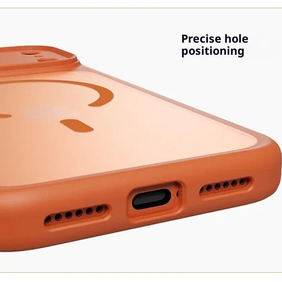 Luxury iPhone Case — Magnetic, Shockproof, Anti-Fingerprint, Anti-Scratch, Dustproof Matte Anti-Glare Transparent Half-Wrapped Cover with Disassembly Lens Protection