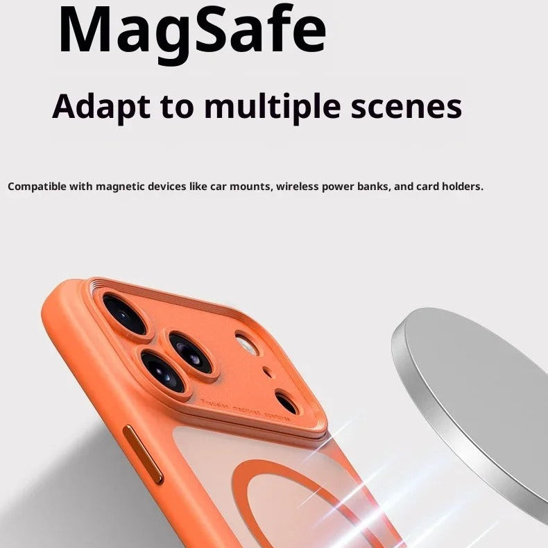 Luxury iPhone Case — Magnetic, Shockproof, Anti-Fingerprint, Anti-Scratch, Dustproof Matte Anti-Glare Transparent Half-Wrapped Cover with Disassembly Lens Protection