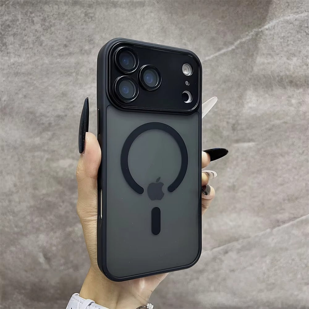 Luxury iPhone Case — Matte Magnetic Translucent Cover with MagSafe, Wireless Charging Support, Shockproof Anti-Fingerprint PC+TPU Design