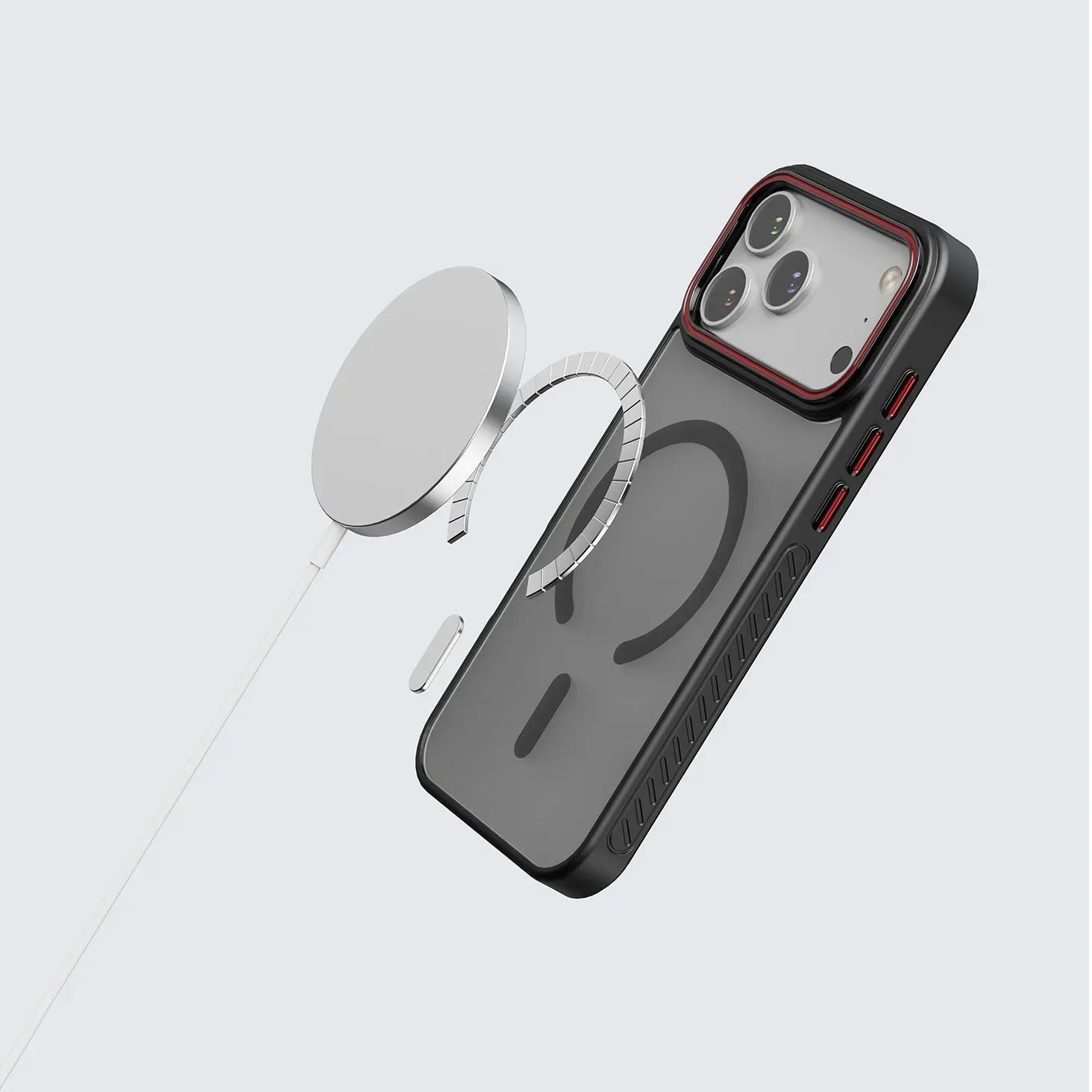 Luxury iPhone Case — Matte Transparent Magnetic Cover with MagSafe, Wireless Charging Support, Shockproof PC+TPU Protective Design