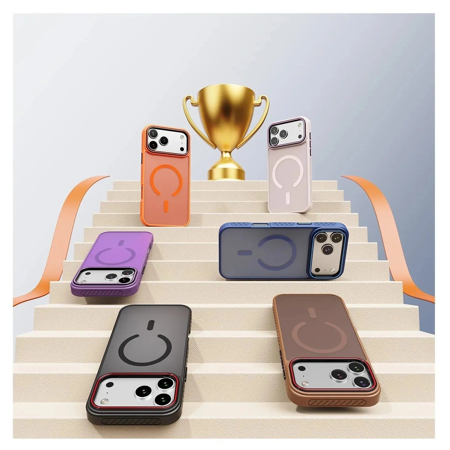 Luxury iPhone Case — Matte Transparent Magnetic Cover with MagSafe, Wireless Charging Support, Shockproof PC+TPU Protective Design