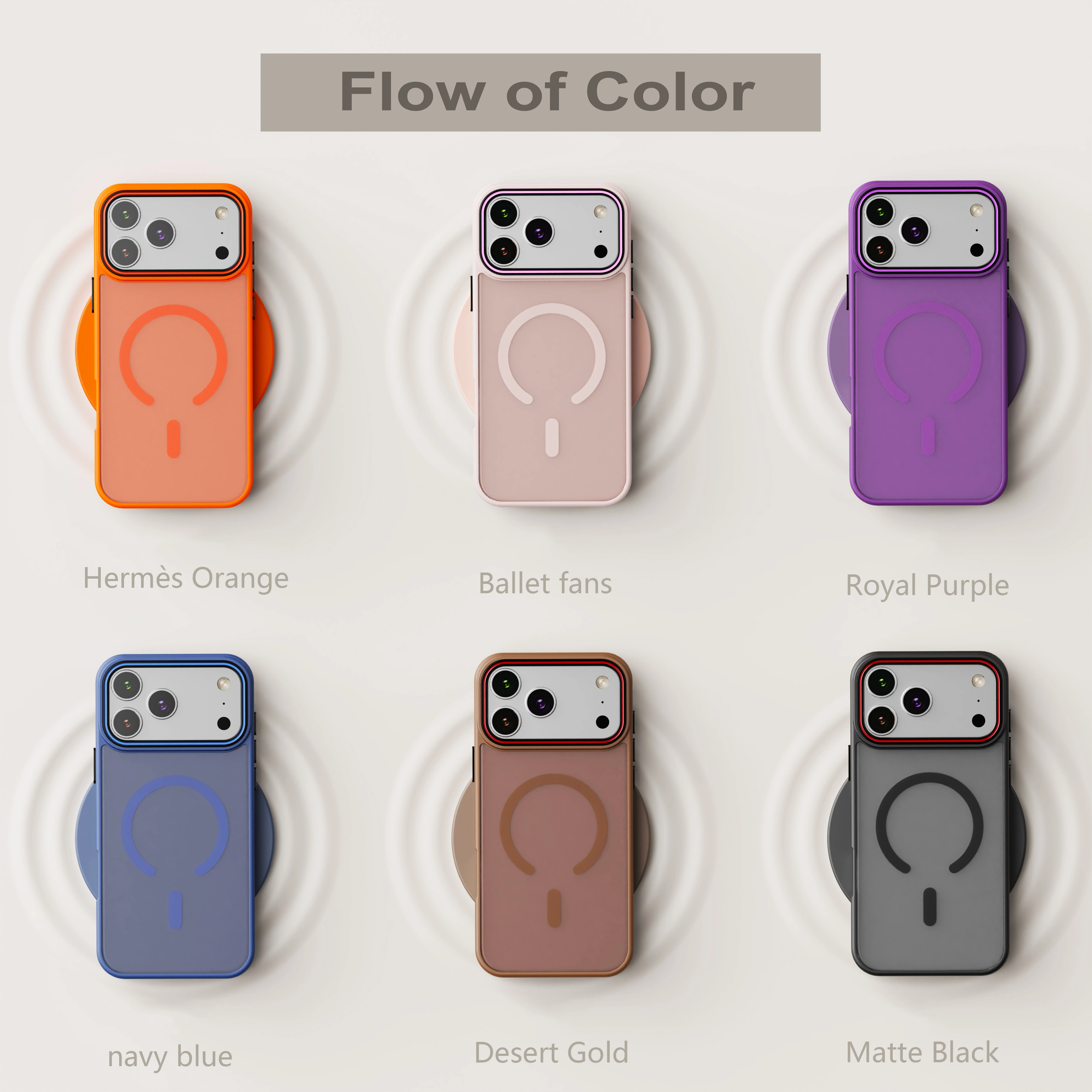 Luxury iPhone Case — Matte Transparent Magnetic Cover with MagSafe, Wireless Charging Support, Shockproof PC+TPU Protective Design