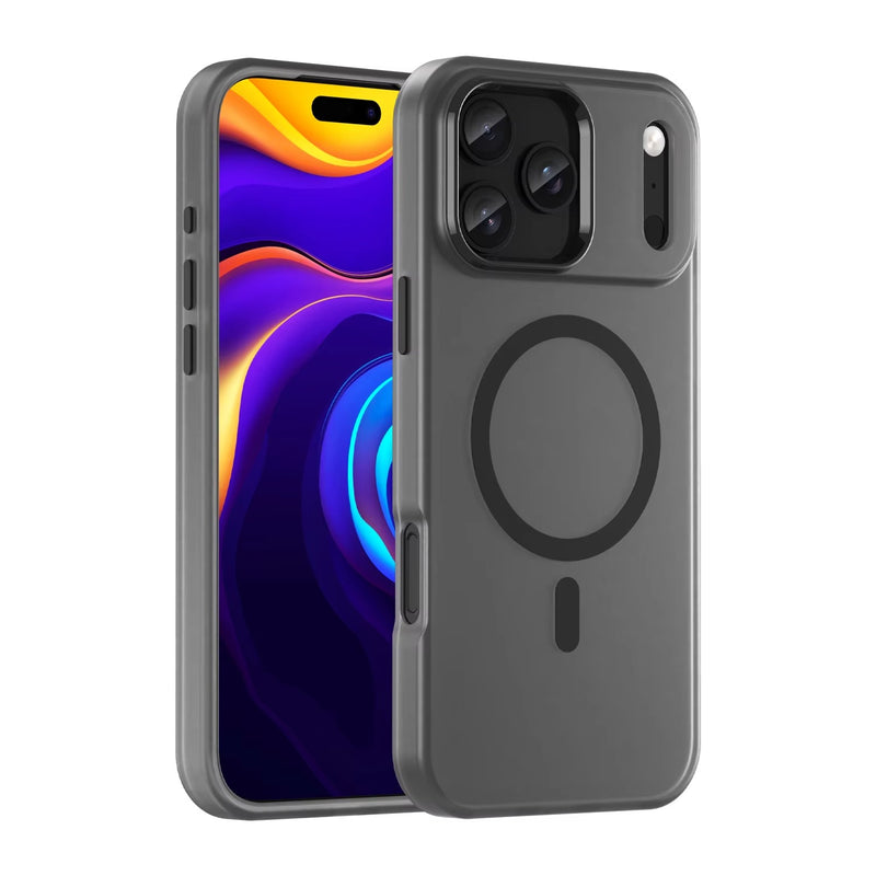 Luxury iPhone Case — Matte Transparent Shockproof Magnetic TPU Cover for Wireless Charging