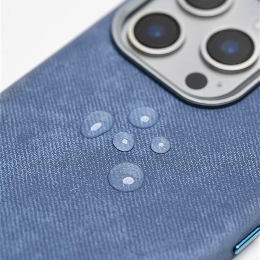 Luxury iPhone Case — Retro Flannel Magnetic Microfiber Cover with Matte Finish, Half-Wrapped Protection & MagSafe Wireless Charging Compatibility