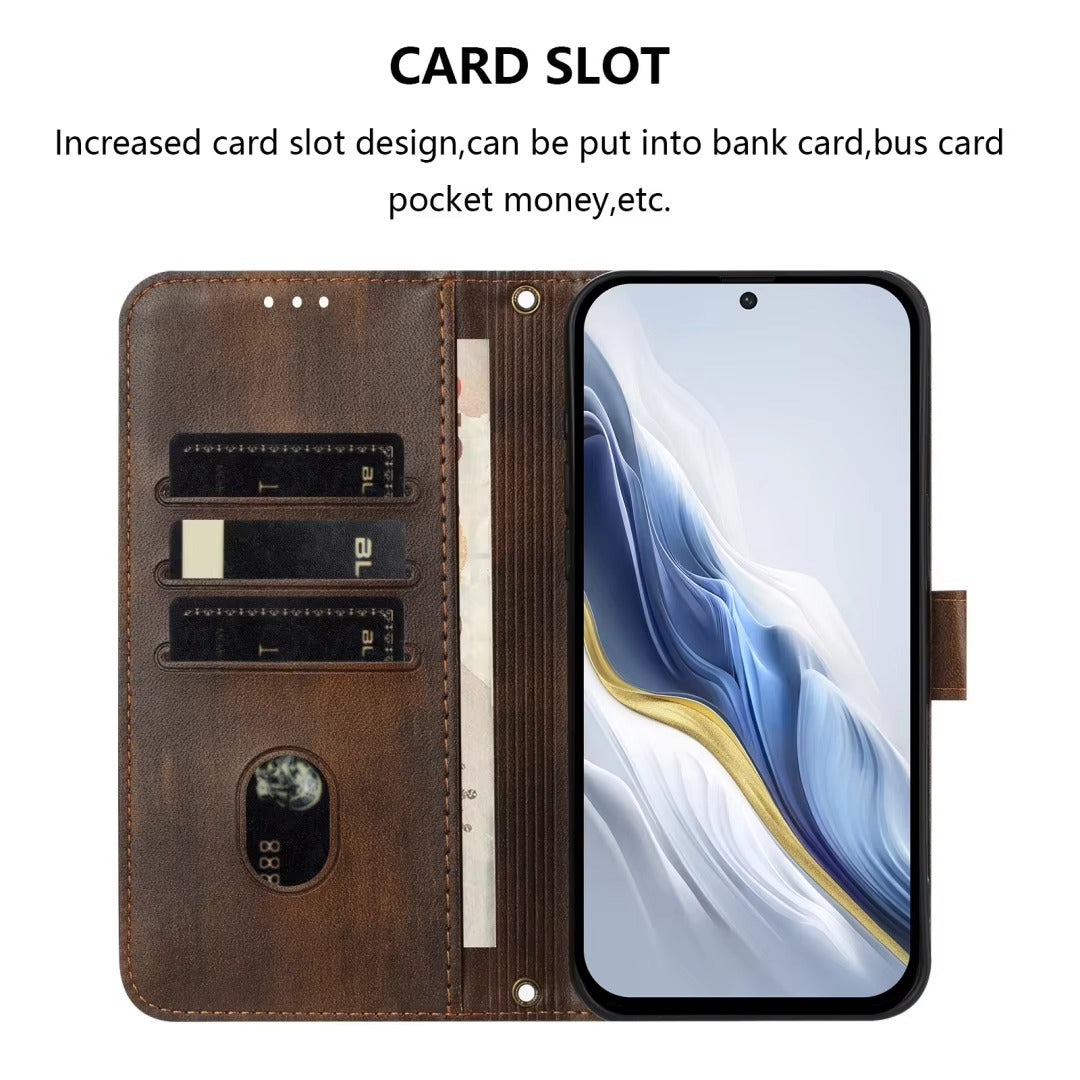 Luxury iPhone Case — Retro Leather Flip Wallet with Card Slots, Magnetic, Shockproof, Dustproof, Soft Non-Slip Cover with Stand