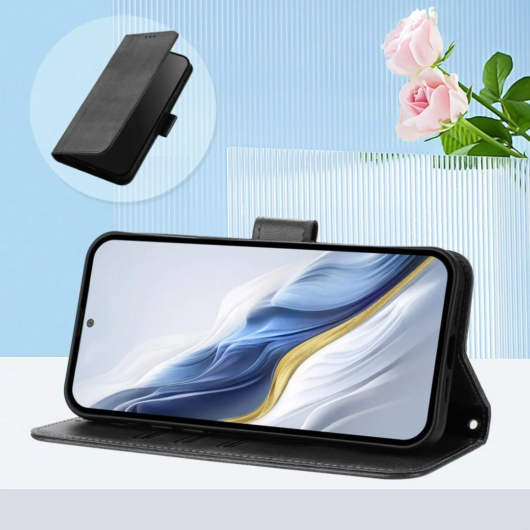 Luxury iPhone Case — Retro Leather Flip Wallet with Card Slots, Magnetic, Shockproof, Dustproof, Soft Non-Slip Cover with Stand