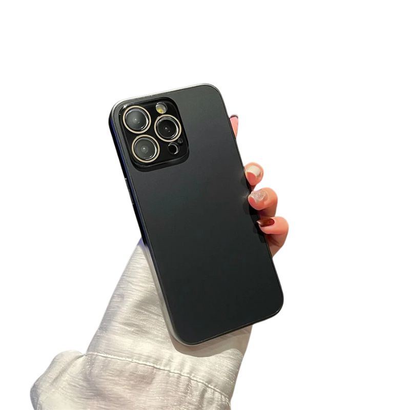 Luxury iPhone Case — Shockproof, Anti-Fingerprint, Anti-Scratch, Matte Anti-Glare Hybrid Armor Cover with Skin-Feel Frosted PC Design and Camera Protection