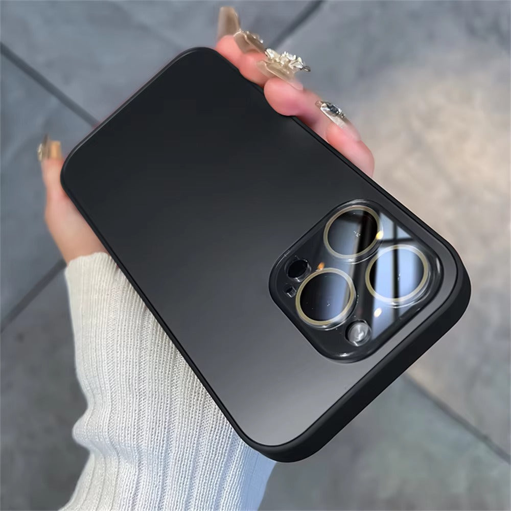 Luxury iPhone Case — Shockproof, Anti-Fingerprint, Anti-Scratch, Matte Anti-Glare Hybrid Armor Cover with Skin-Feel Frosted PC Design and Camera Protection