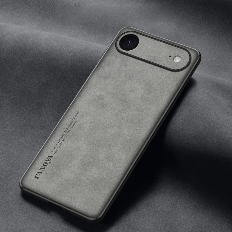 Luxury iPhone Case — Skin-Feel Matte Leather Shockproof Soft Back Full-Coverage Protective Case