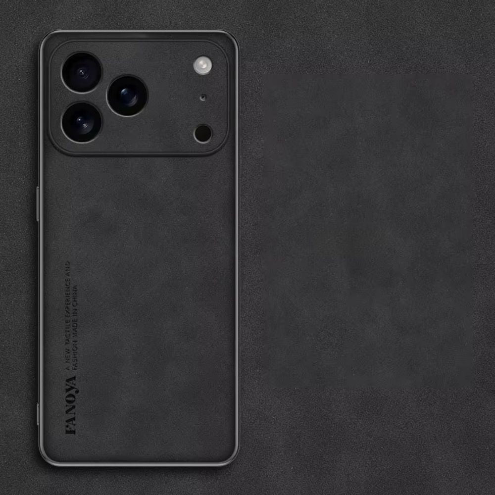 Luxury iPhone Case — Skin-Feel Matte Leather Shockproof Soft Back Full-Coverage Protective Case