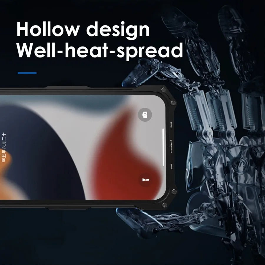 Luxury iPhone Case — Slim Aluminum Metal Shockproof Cover with Hard Back Design, Anti-Fingerprint Anti-Scratch Finish & Non-Slip Heavy-Duty Protection