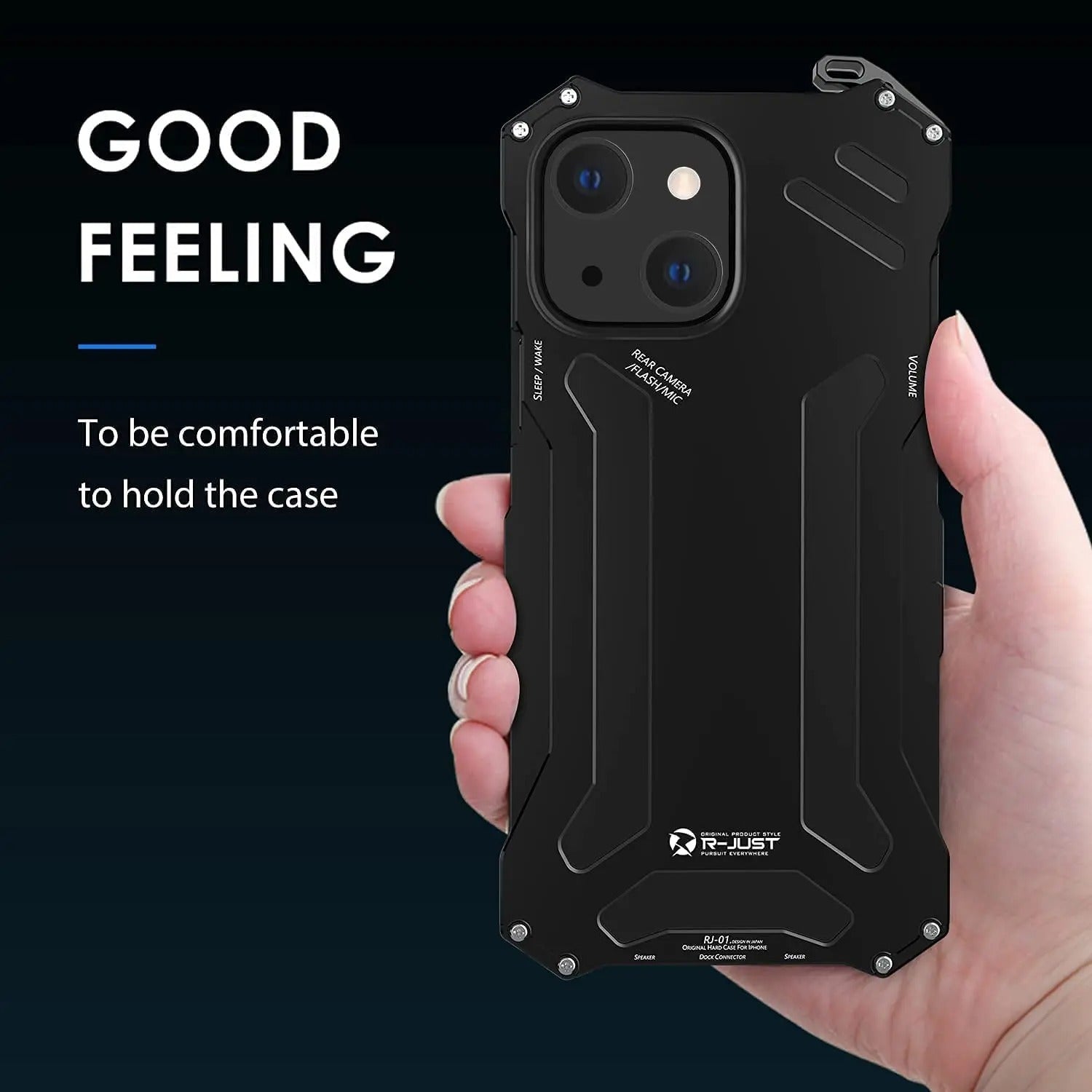Luxury iPhone Case — Slim Aluminum Metal Shockproof Cover with Hard Back Design, Anti-Fingerprint Anti-Scratch Finish & Non-Slip Heavy-Duty Protection