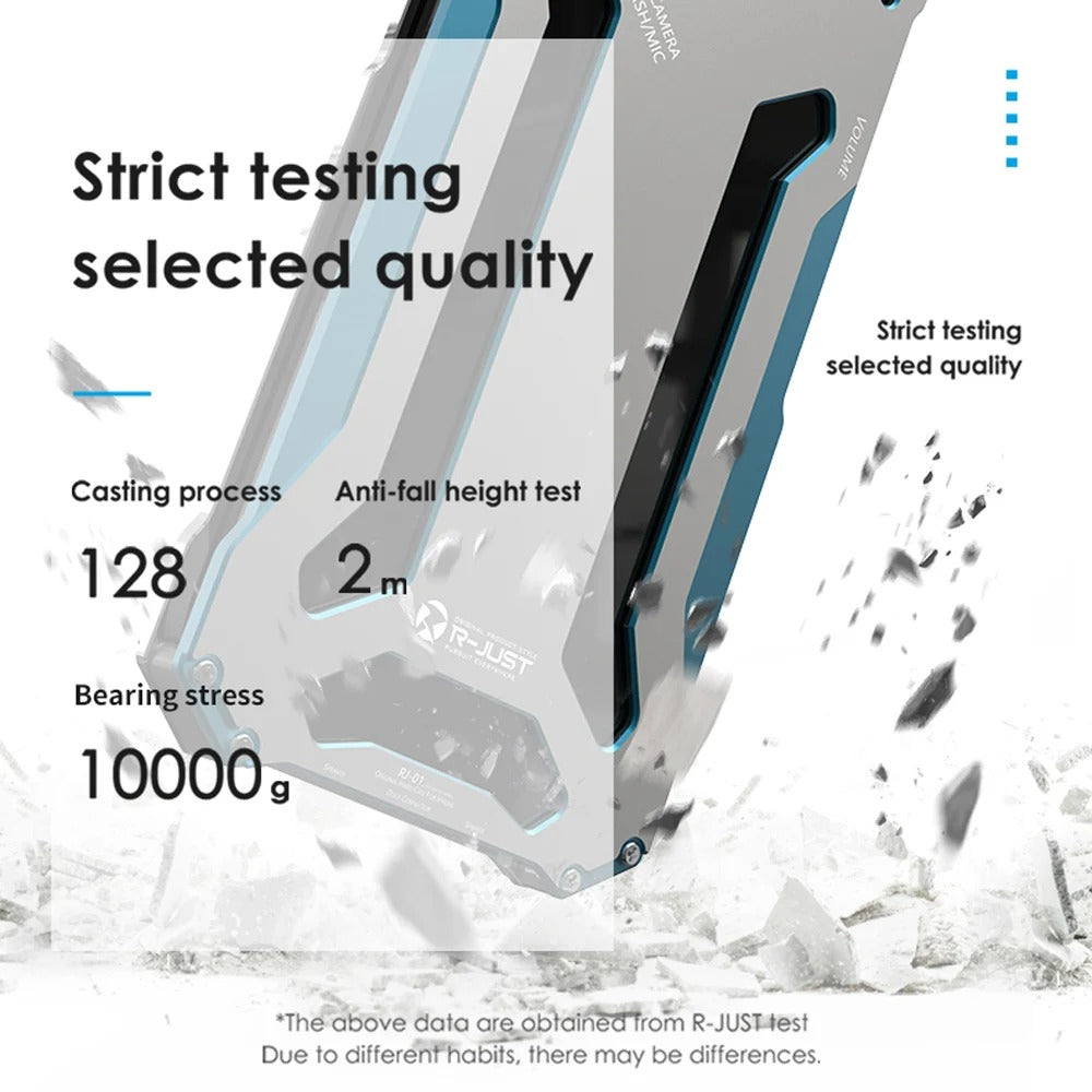 Luxury iPhone Case — Slim Aluminum Metal Shockproof Cover with Hard Back Design, Anti-Fingerprint Anti-Scratch Finish & Non-Slip Heavy-Duty Protection