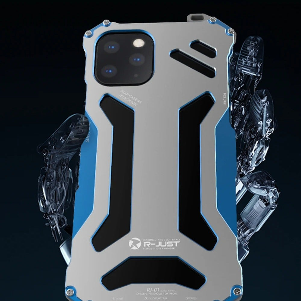 Luxury iPhone Case — Slim Aluminum Metal Shockproof Cover with Hard Back Design, Anti-Fingerprint Anti-Scratch Finish & Non-Slip Heavy-Duty Protection