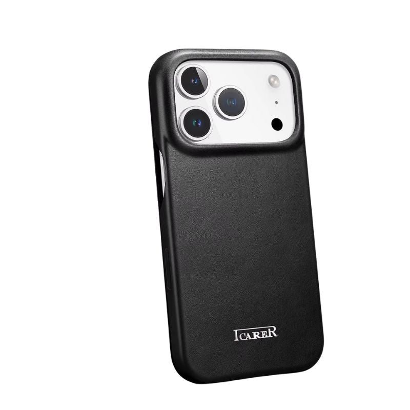 Luxury iPhone Case — Slim Genuine Leather Magnetic Folio Cover with Wireless-Charging Support, Shockproof Protection and Non-Slip Dustproof Design