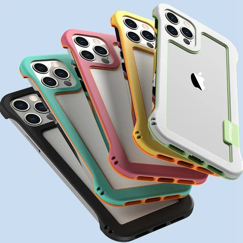 Luxury iPhone Case — Soft Silicone Shockproof Edge Bumper Frame Cover with Camera Lens Protection
