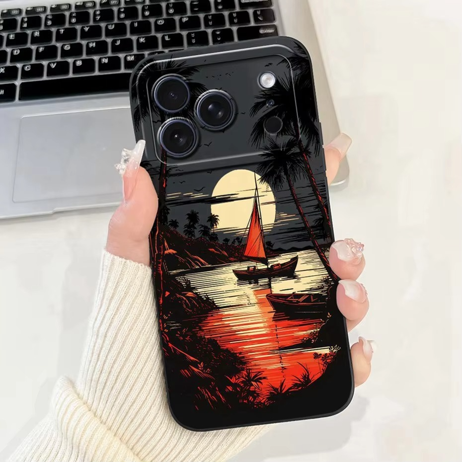 Luxury iPhone Case — Soft Silicone Shockproof Floral Cover with Flexible Bumper Protection and Lightweight Comfortable Design