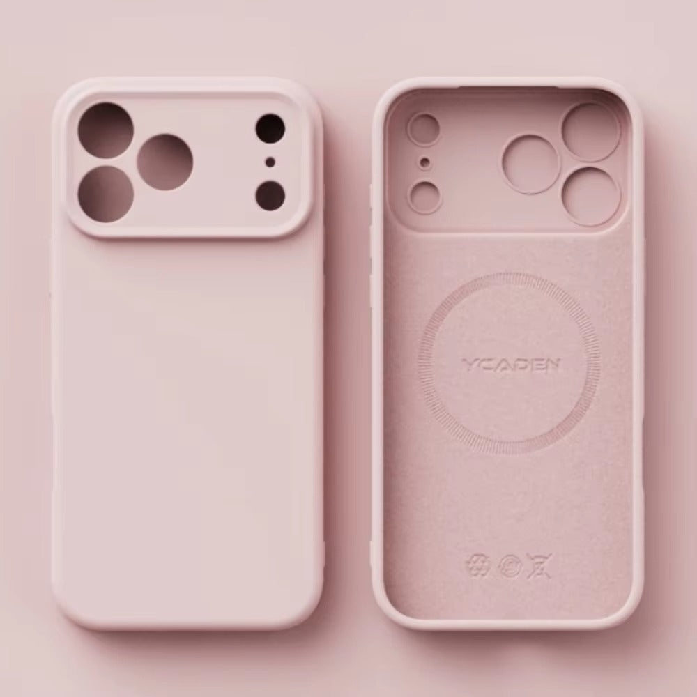 Luxury iPhone Case — TPU Shockproof Liquid Silicone Cover Magnetic Magsafe Protective Case for Wireless Charging