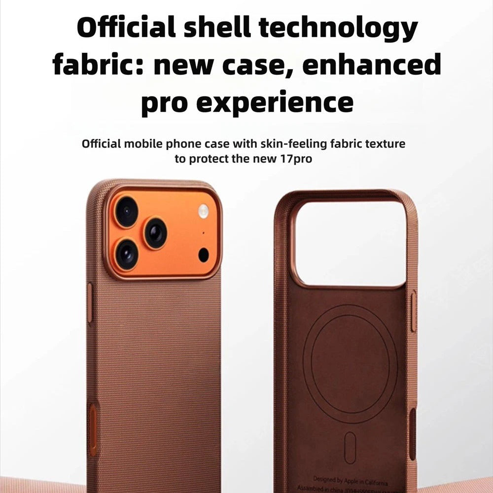 Luxury iPhone Case — TechWoven MagSafe Magnetic Weaving Texture Protective Cover for Wireless Charging