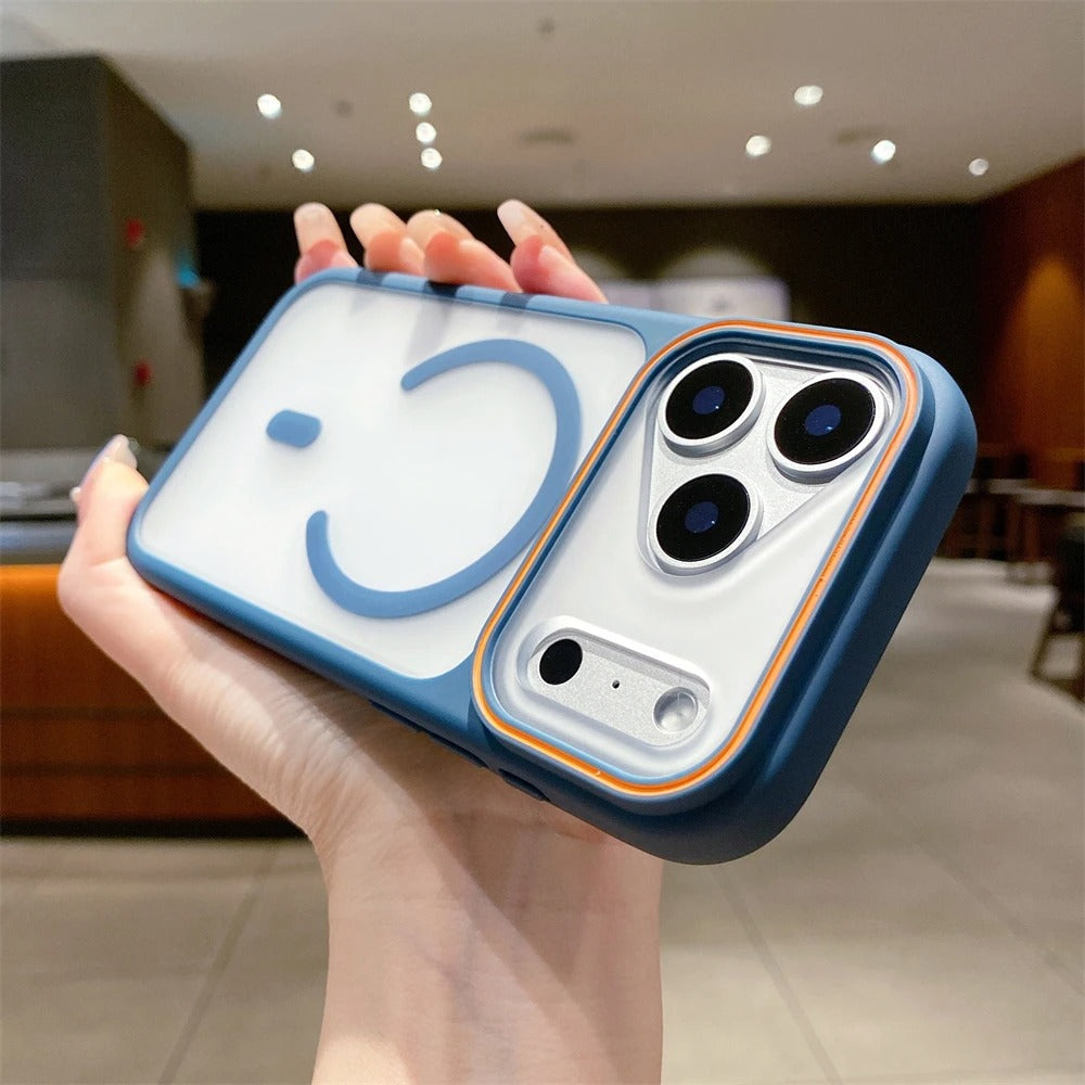 Luxury iPhone Case — Transparent MagSafe Magnetic PC+TPU Shockproof Wireless Charging Back Cover