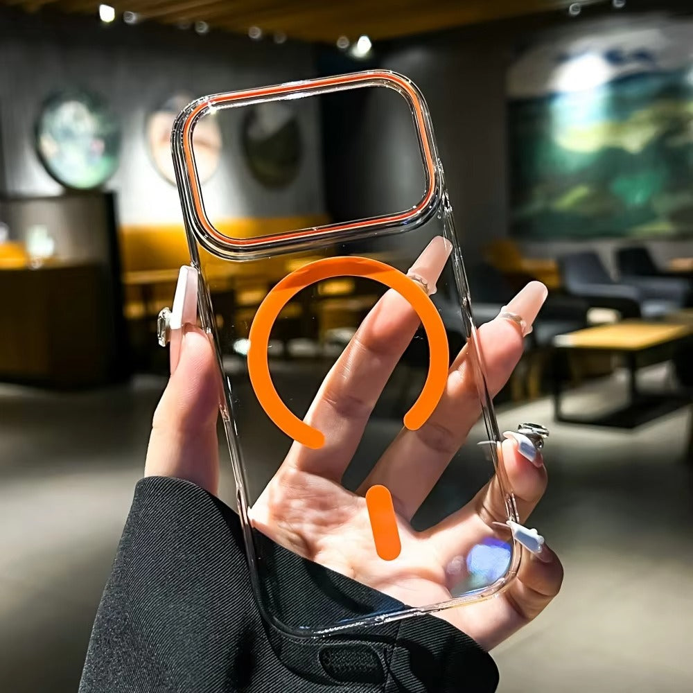 Luxury iPhone Case — Transparent Ultra-Thin MagSafe Magnetic Clear PC+TPU Shockproof Protective Cover