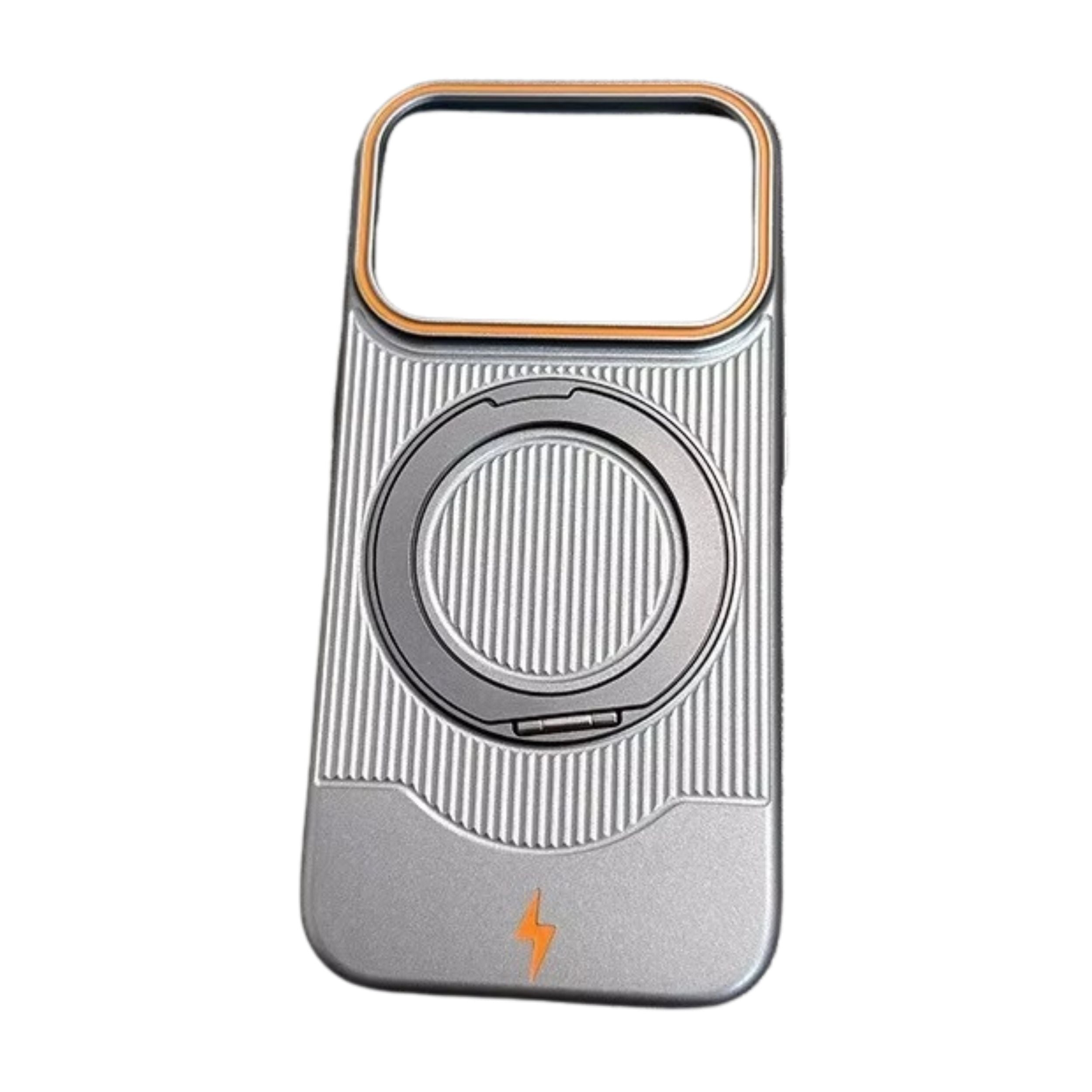 Luxury iPhone Case — Ultra-Thin Matte Magnetic Cover with 360° Rotating Metal Car Holder Stand and Shockproof Protective Design