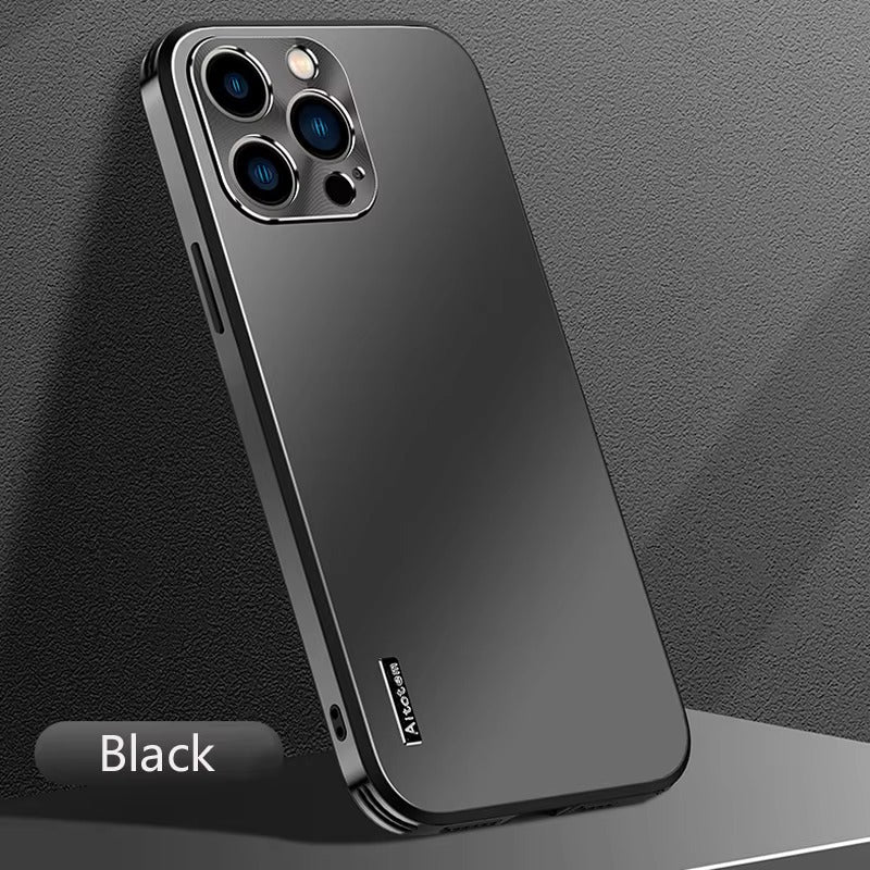 Luxury iPhone Case — Ultra-Thin, Anti-Fingerprint, Lightweight, Non-Slip Matte Titanium Alloy Back Cover with All-Aluminum Magnetic Metal Design