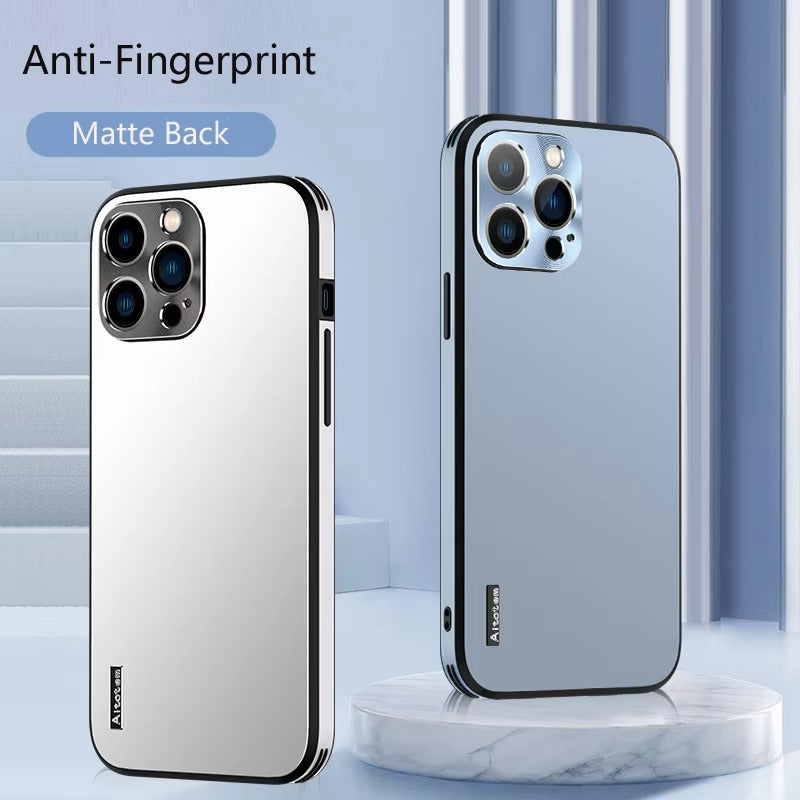 Luxury iPhone Case — Ultra-Thin, Anti-Fingerprint, Lightweight, Non-Slip Matte Titanium Alloy Back Cover with All-Aluminum Magnetic Metal Design