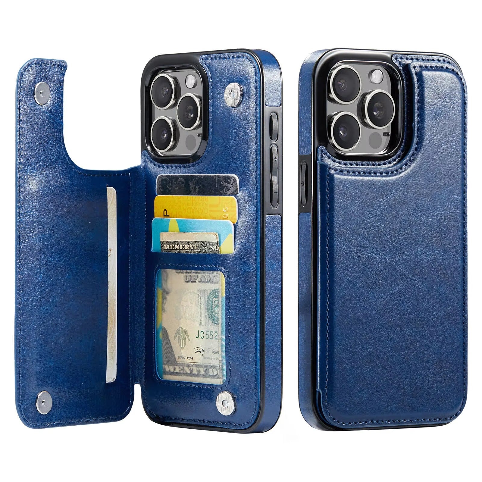Luxury iPhone Case — Wallet Card Holder Flip Cover with Dual-Layer Leather Build and Full-Protection Design