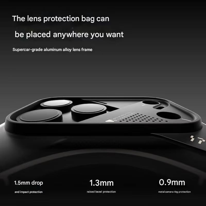 Luxury iPhone Frosted Magnetic Luminous Case — Translucent Full-Inclusive Anti-Drop Cover with Stand, Matte Shockproof Design for iPhone 17 Pro Max