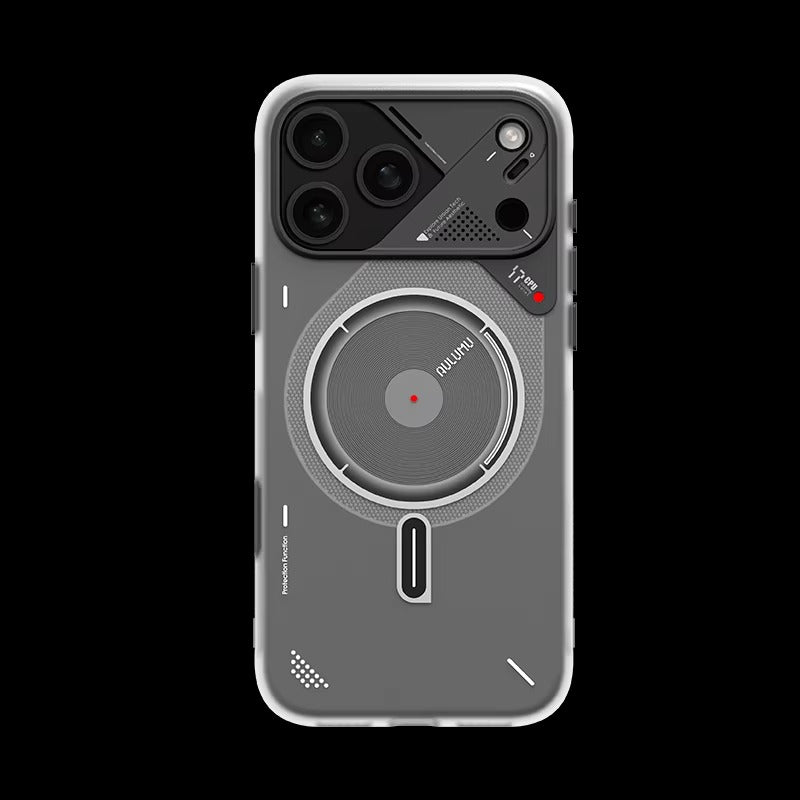 Luxury iPhone Frosted Magnetic Luminous Case — Translucent Full-Inclusive Anti-Drop Cover with Stand, Matte Shockproof Design for iPhone 17 Pro Max