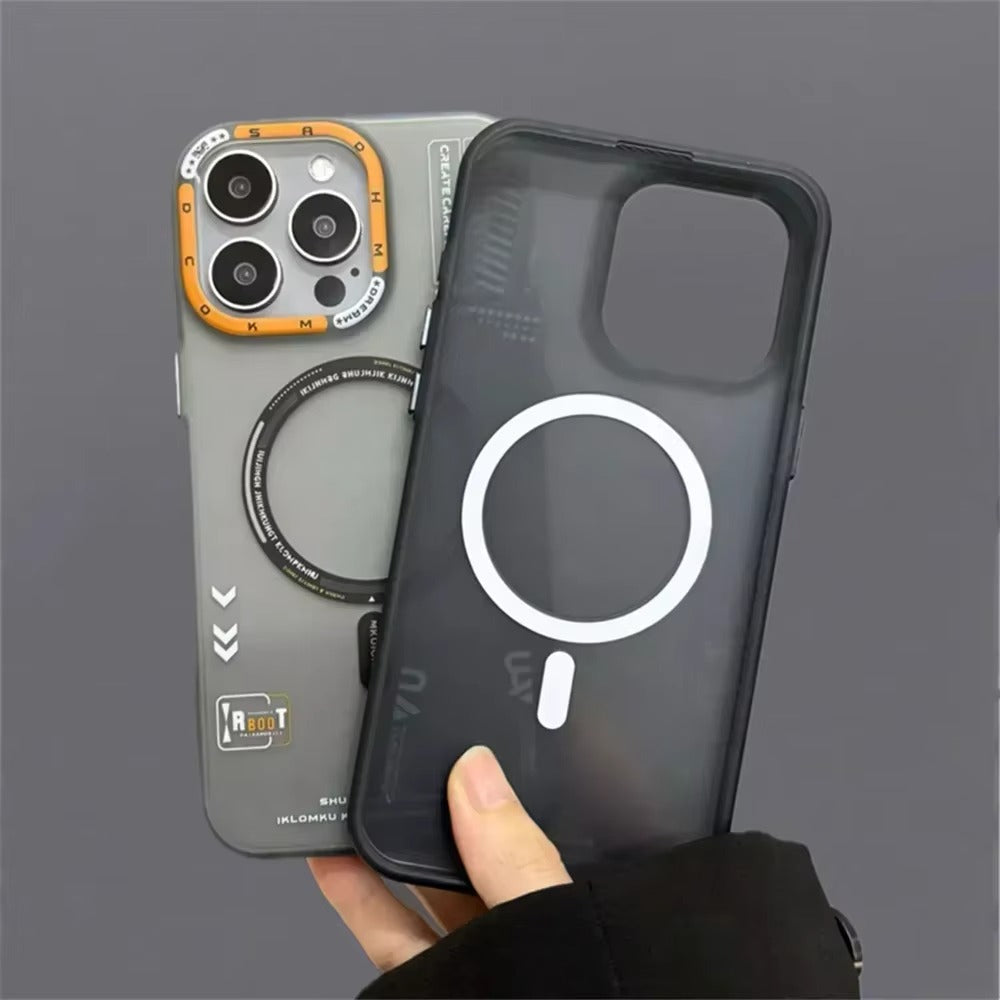 Luxury iPhone MagSafe Case Frosted Matte Cover — Magnetic Wireless Charging Compatible, Dual Layer Fall Protection, Anti-Fingerprint Scratch-Resistant Design