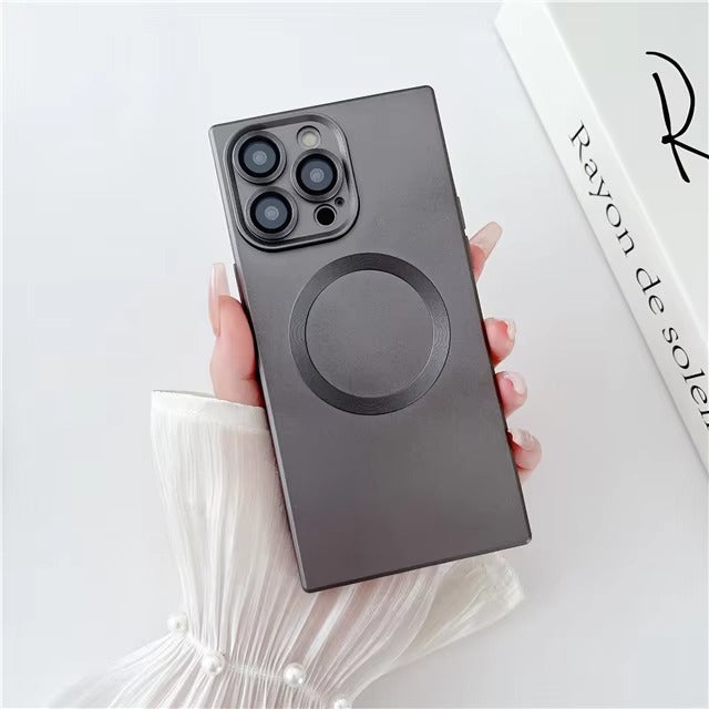 Luxury iPhone MagSafe Matte Case — Soft Silicone Frame Bumper Cover, Slim Shockproof Protection with Anti-Fingerprint Scratch-Resistant Finish