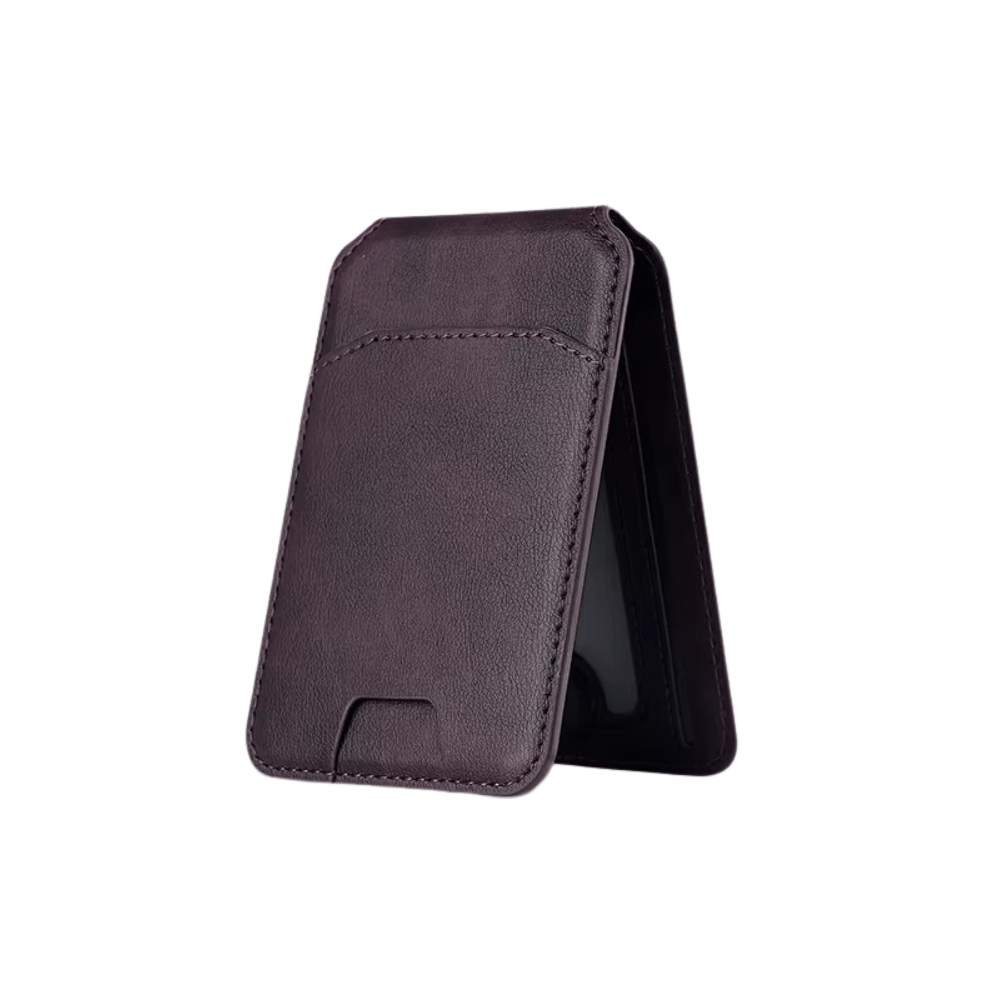 Luxury iPhone Magnetic Leather Wallet Case, MagSafe-Compatible Card Holder Cover with Non-Slip Grip & Slim Protective Design
