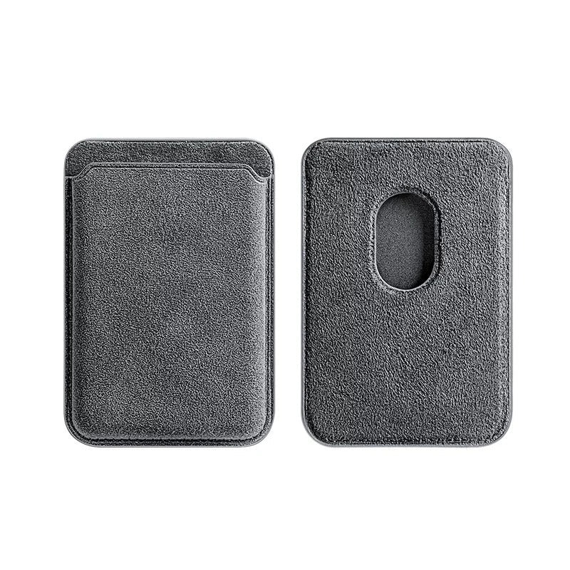 Luxury iPhone Magnetic Microfiber Wallet Case, MagSafe-Compatible Card Holder with Soft-Touch Fabric Finish & Slim Profile