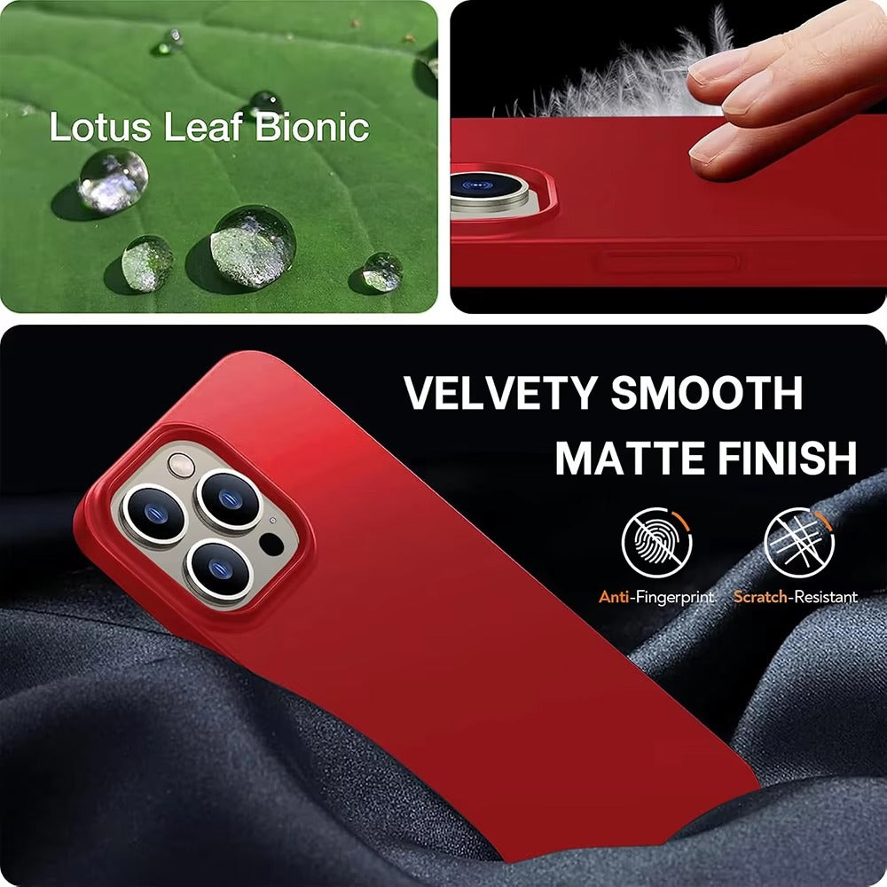 Luxury iPhone Matte Hard PC Case — Ultra-Thin Solid Color Back Cover, Slim Shockproof Design, Anti-Fingerprint Scratch-Resistant Non-Slip Finish