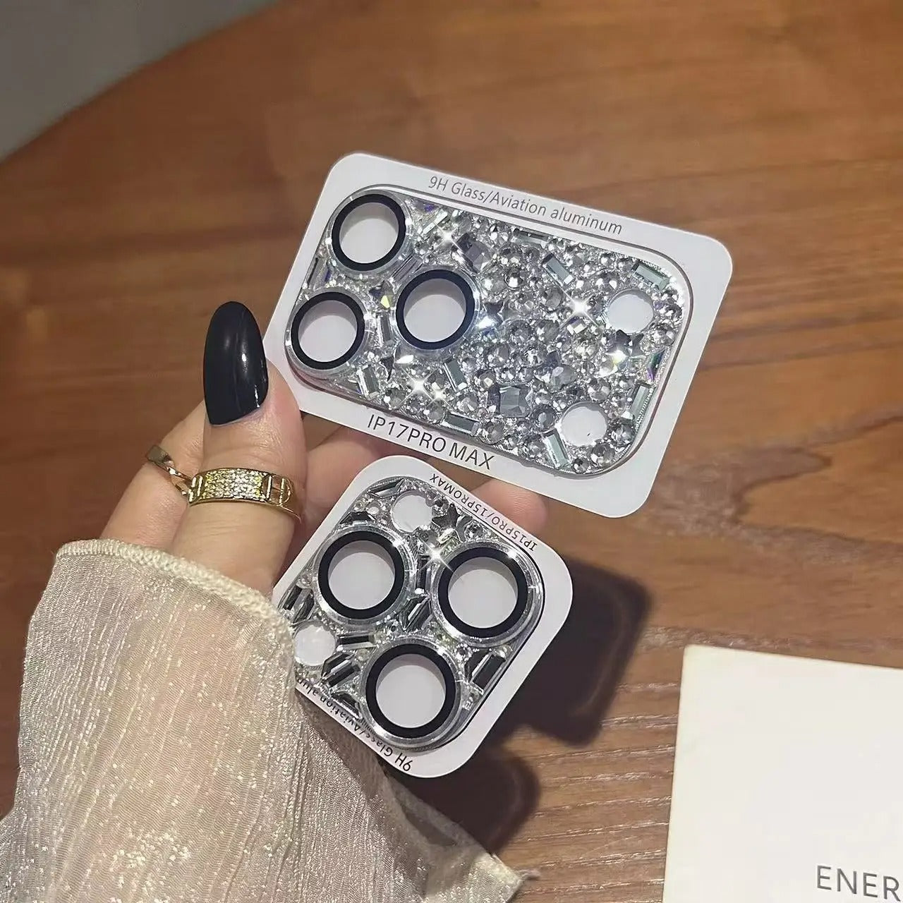 Luxury iPhone Rhinestone Camera Lens Film, Handmade Crystal Decorative Protector with Full Coverage, Scratch Resistance & Glam Finish