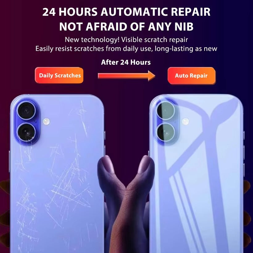 Minimalist iPhone Back Hydrogel Film Protector – Soft Clear Protective Layer with Scratch Resistance, Impact Absorption & Smooth Finish for Rear Surface Protection