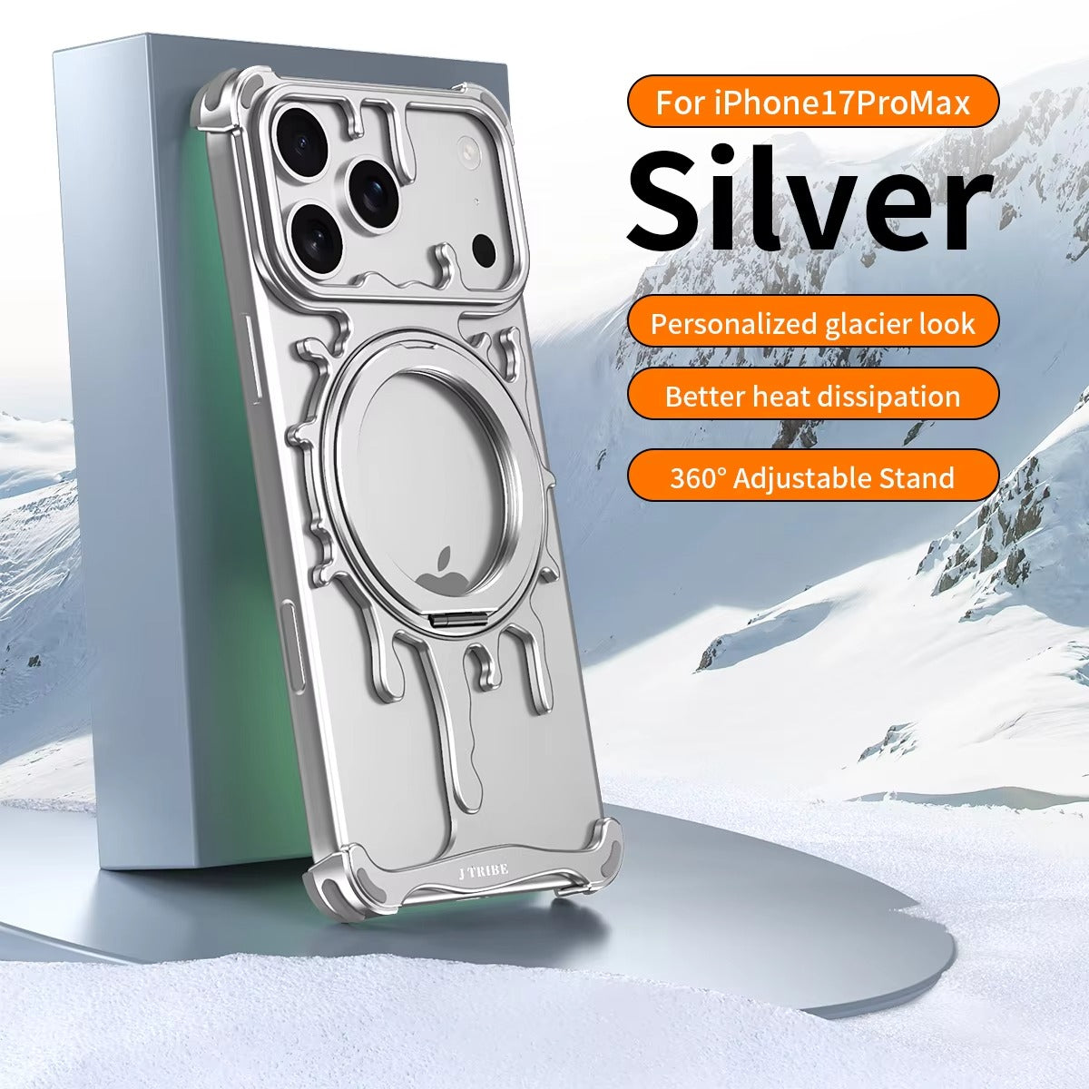 Minimalist iPhone Case — Frameless Magnetic Metal Back Cover with Shockproof Anti-Scratch Dustproof Design