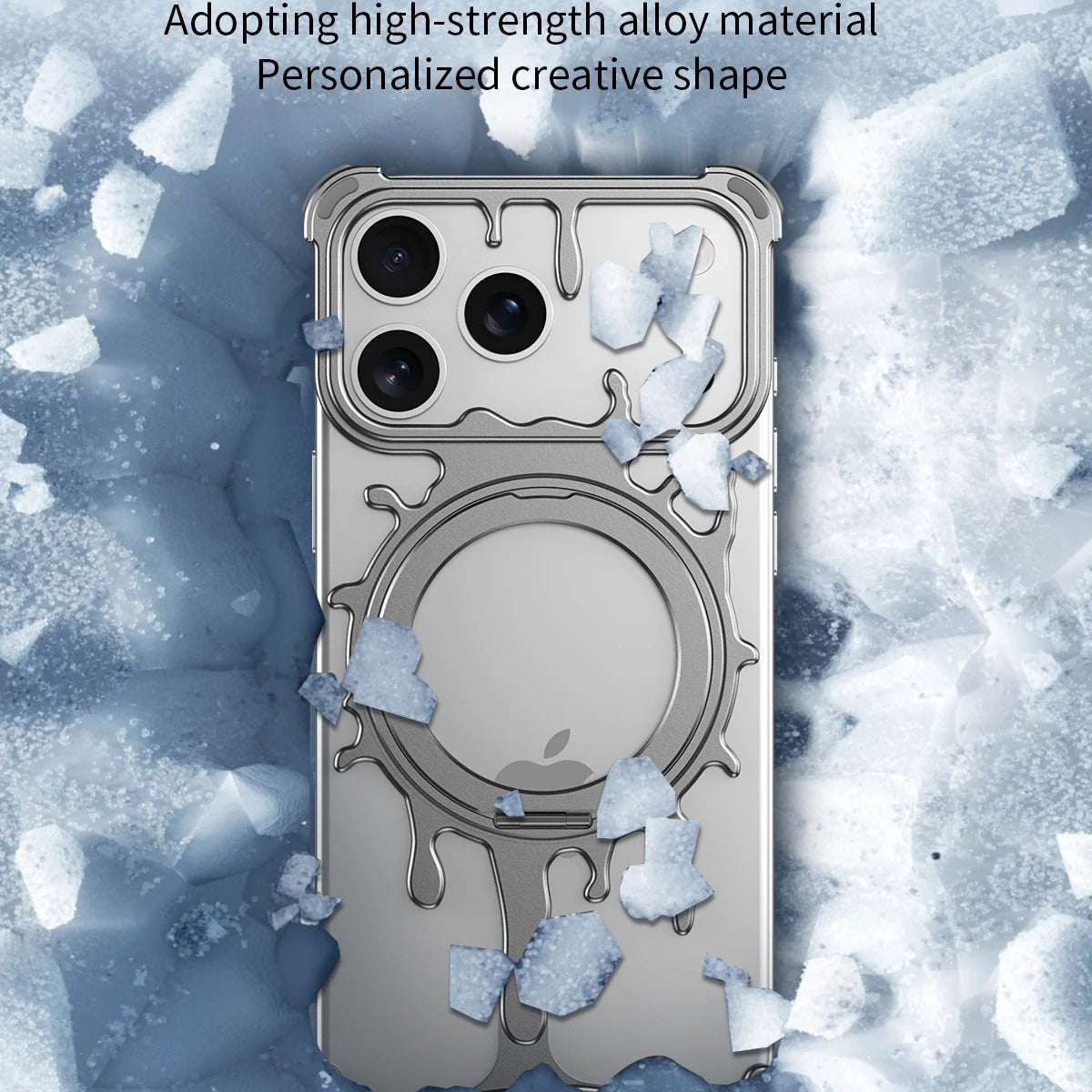 Minimalist iPhone Case — Frameless Magnetic Metal Back Cover with Shockproof Anti-Scratch Dustproof Design